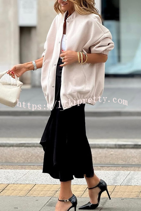 Stylish Loose-fitting Long-sleeved Pocket Casual Jacket