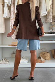 Fashion Denim Pocket Frayed Bermuda Shorts