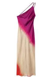 Lilipretty High Waisted Tie Dye Tie Back Pullover Maxi Dress
