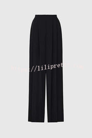 Show Exquisiteness High Rise Pleated Wide Leg Pants