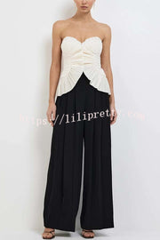 Show Exquisiteness High Rise Pleated Wide Leg Pants