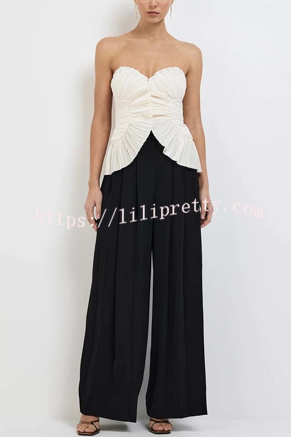 Show Exquisiteness High Rise Pleated Wide Leg Pants