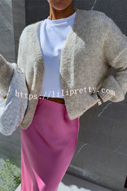 Solid Color Casual Long Sleeve Knitted Cardigan