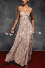 Fashion Sexy Suspenders See-through Holiday Slim Maxi Dress
