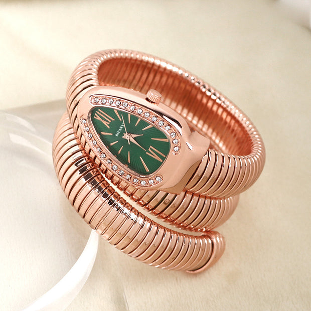 Fashionable Quartz Snake Bracelet Watch