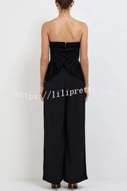 Show Exquisiteness High Rise Pleated Wide Leg Pants