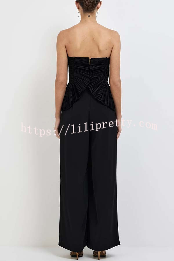 Show Exquisiteness High Rise Pleated Wide Leg Pants