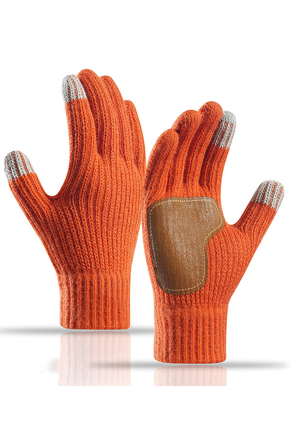 Outdoor Cycling Non-slip and Cold-proof Knitted Touchscreen Gloves