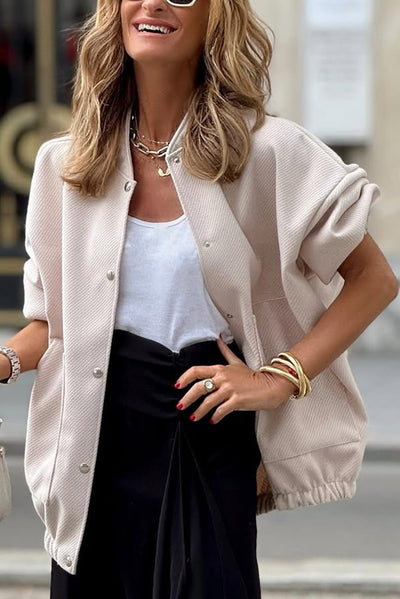 Stylish Loose-fitting Long-sleeved Pocket Casual Jacket