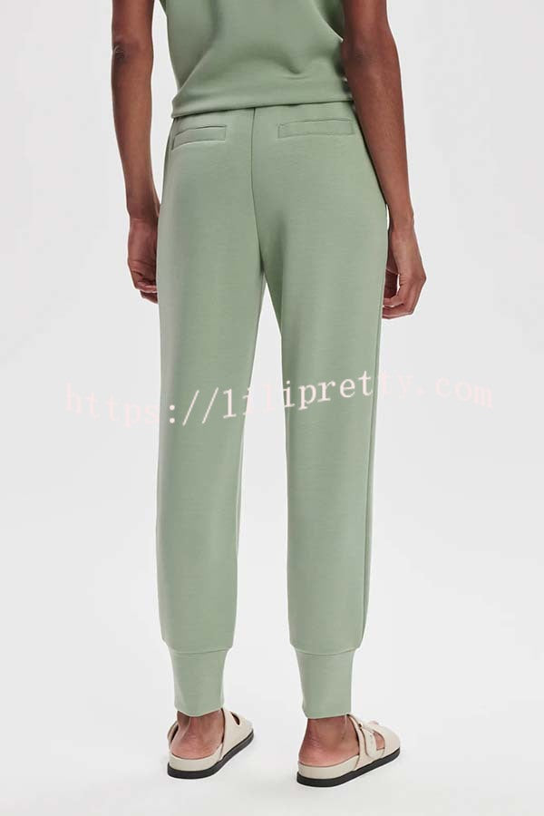 Sheridan Half-Zip Neck Short Sleeve Sweatshirt and Elastic Waist Pocket Jogger Set