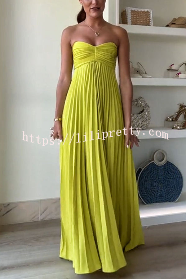 Exquisite Princess Pleated Off Shoulder with Scarf Party Maxi Dress