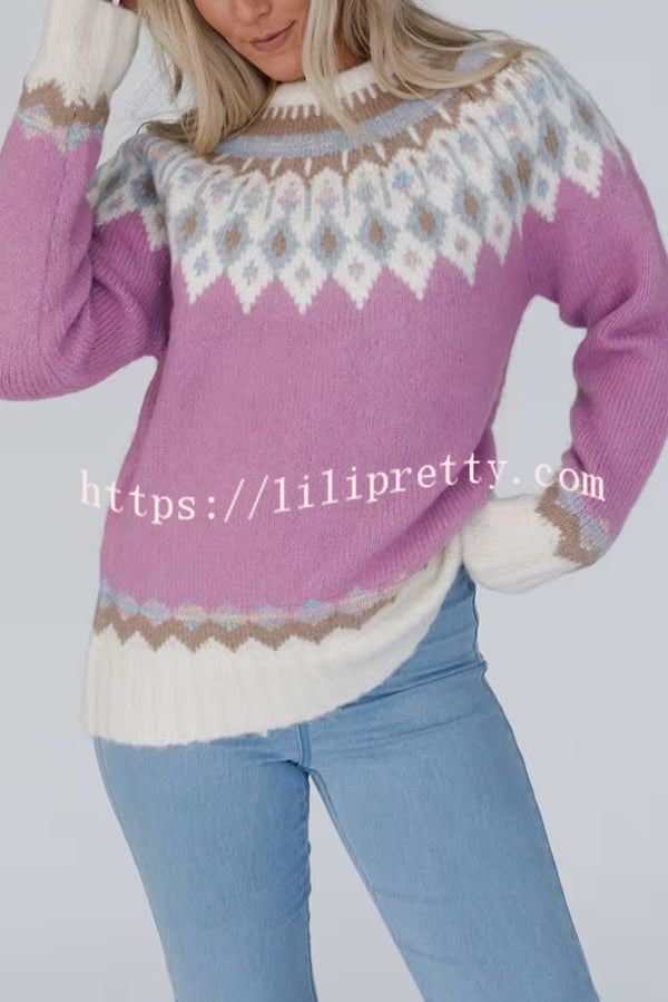 Christmas Thickened Round Neck Long Sleeve Knitted Sweater