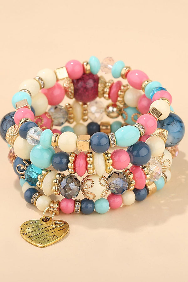 Stylish Bohemian Multi-Layer Crystal Beaded Bracelet
