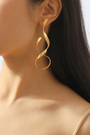 Simple Geometric Wrap Asymmetrical Earrings