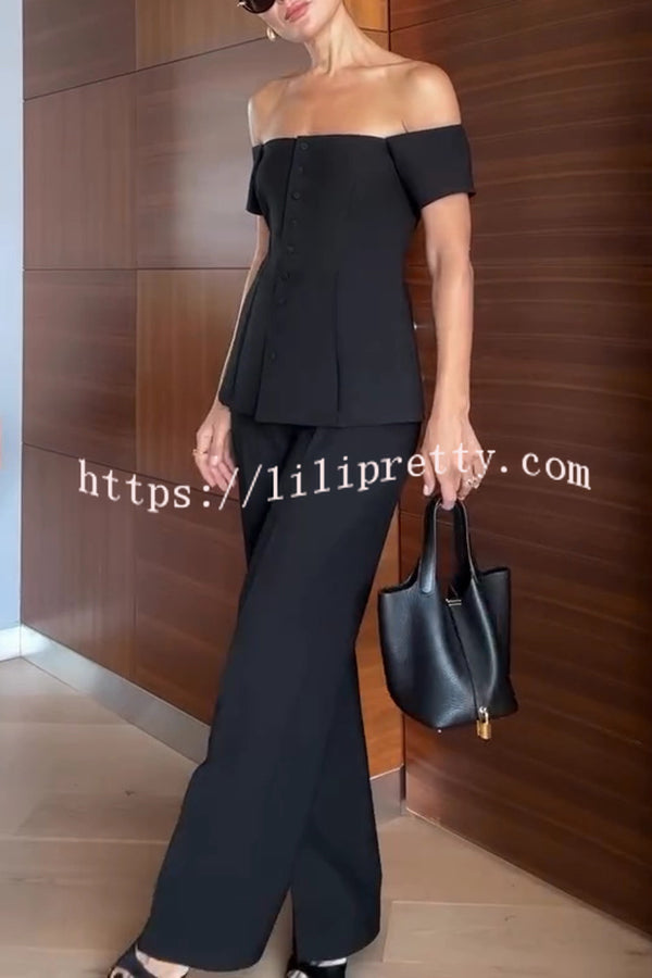 Solid Color Casual Pocket Straight Pants
