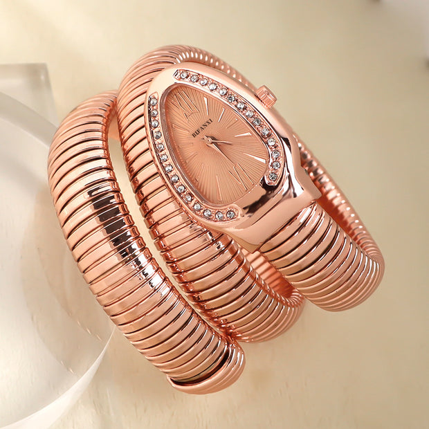 Fashionable Quartz Snake Bracelet Watch
