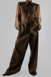 Retro Sheer Loose Long-sleeved Casual Shirt