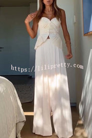 Show Exquisiteness High Rise Pleated Wide Leg Pants
