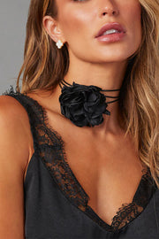 Lilipretty Selected Floral Lace-up Choker Necklace