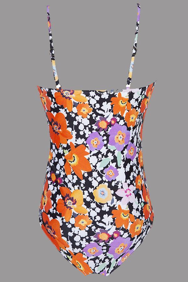 Romantic Floral Knotted One-piece Swimsuit – lilipretty