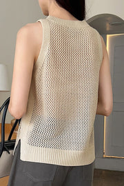 Fashion Sleeveless Hollow Casual Vest