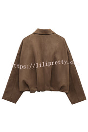 Fashion Lapel Long-sleeved Casual Bomber Jacket