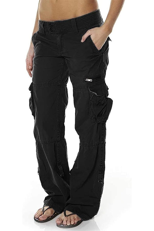 Lilipretty Women's Tactical Active Loose Multi-Pockets Cargo Pants