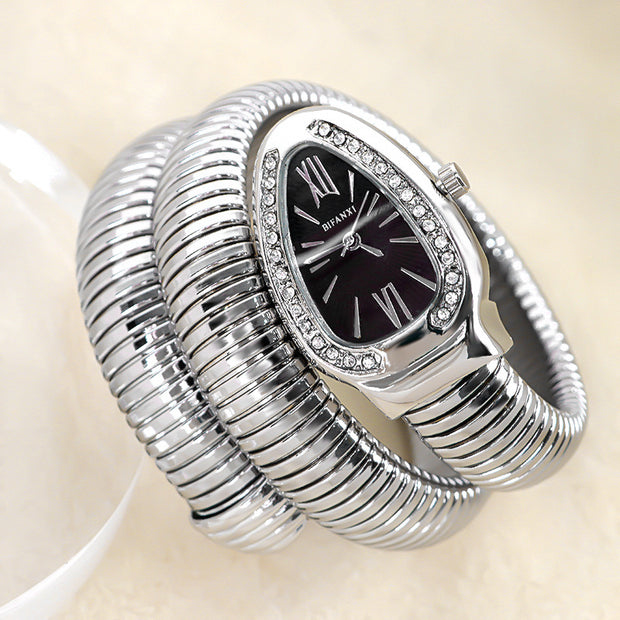Fashionable Quartz Snake Bracelet Watch