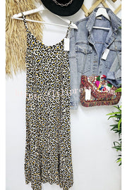 Lilipretty® Vacay State of Mind Leopard Print A-line Slip Maxi Dress