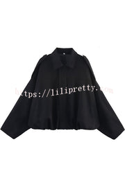Fashion Lapel Long-sleeved Casual Bomber Jacket