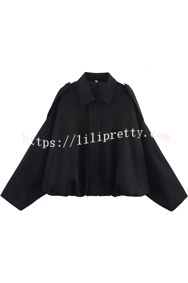 Fashion Lapel Long-sleeved Casual Bomber Jacket