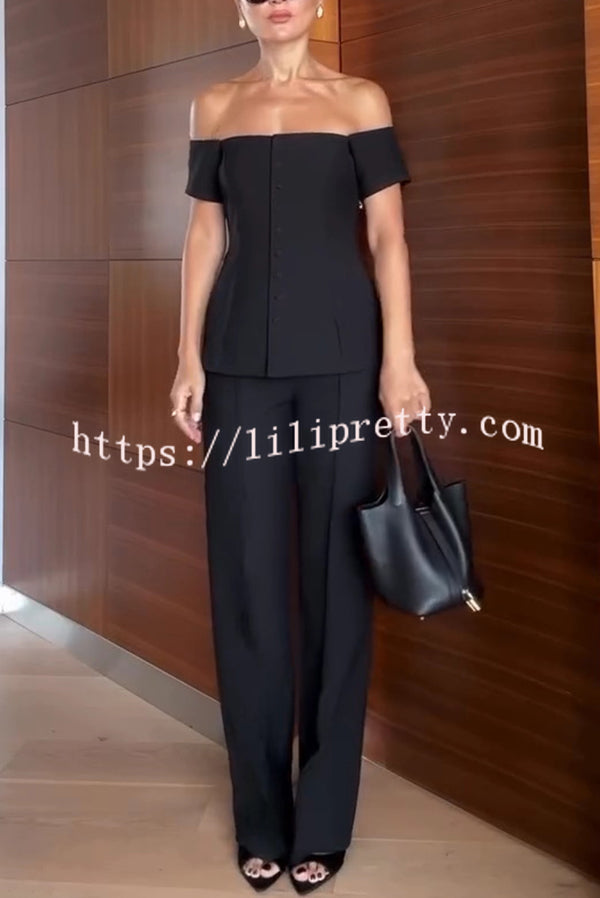 Solid Color Casual Pocket Straight Pants