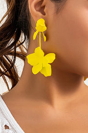 Dopamine Flower Retro Fashion Metal Stud Earrings