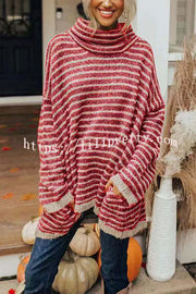 Perfect Timing Stripe Pocketed Tunic Sweater