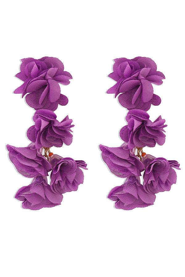 Bohemian Ethnic Style Colorful Flower Tassel Earrings