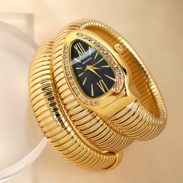 Fashionable Quartz Snake Bracelet Watch