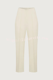 Exquisite and Fashionable High Waist Pocketed Straight Leg Pencil Pants