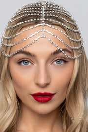 Rhinestone Tassel Mesh Headband