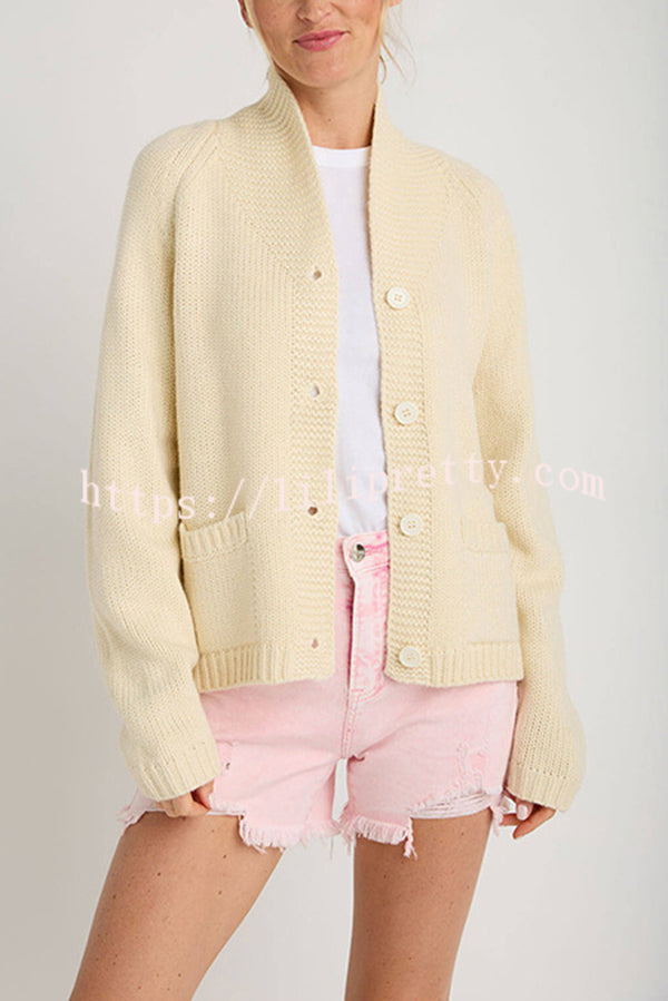 Fashion Lobster Pattern Casual Long Sleeve Knit Cardigan
