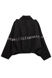 Fashion Lapel Long-sleeved Casual Bomber Jacket