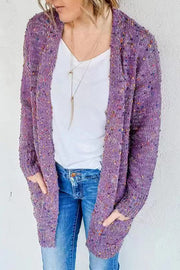 Lilipretty Aminga Colorful Spotted Pocket Crochet Long Sleeved Cardigan