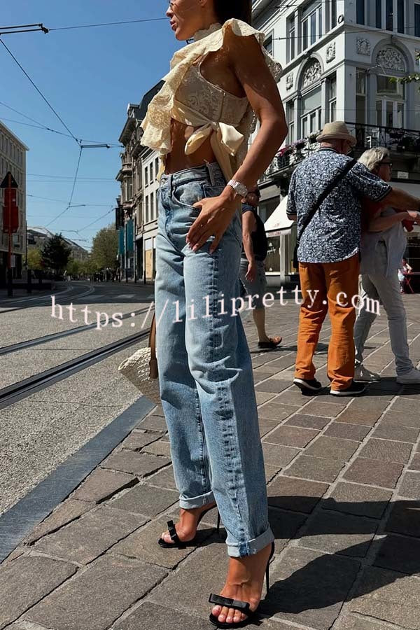 Versatile and Comfortable Denim High Rise Pocketed Straight Jeans