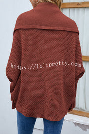 Lilipretty FIDOVIT Solid Round Neck Dolman Sleeve Cardigan