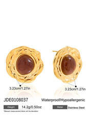 Stylish and Luxurious Titanium Steel Resin Earrings