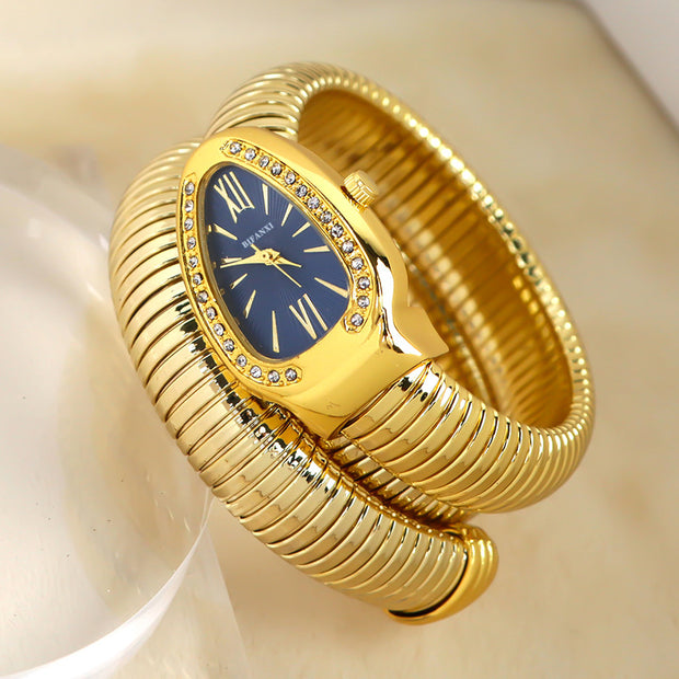 Fashionable Quartz Snake Bracelet Watch
