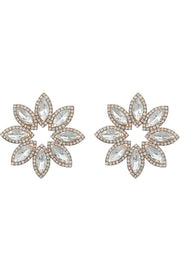 Diamond Floral Earrings