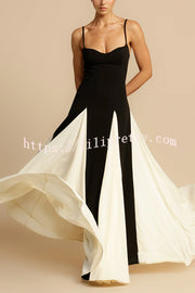 Lilipretty® Timeless Elegance Panelled Tulle A-line Slip Maxi Dress