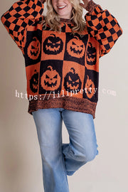 Halloween Casual Loose Crew Neck Sweater