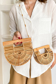 Fashionable Bamboo Pearl Handbag