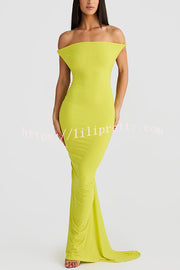 Everything You Want Rope Detail Backless Ruched Stretch Maxi Dress